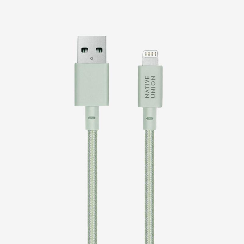 Native Union - Belt Cable XL (USB-A to Lightning) #color_sage