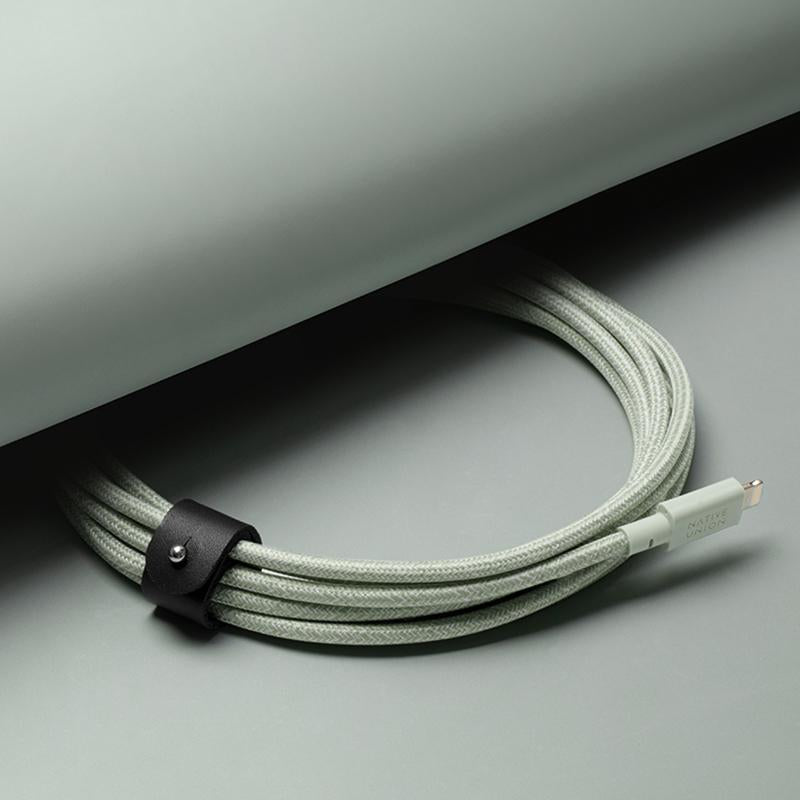 Native Union - Belt Cable XL (USB-A to Lightning) #color_sage