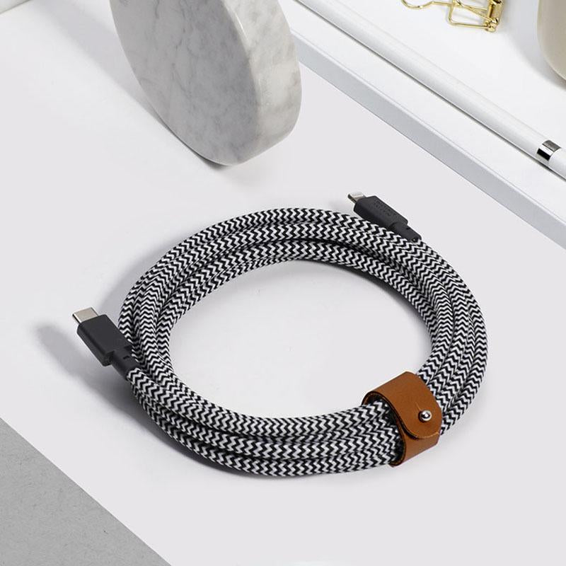 Native Union - Belt Cable XL (USB-C to Lightning) #color_zebra