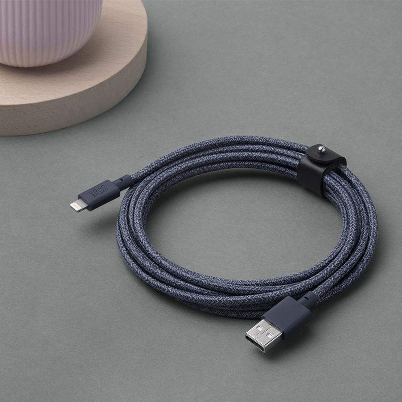 Native Union - Belt Cable XL (USB-A to Lightning) #color_indigo