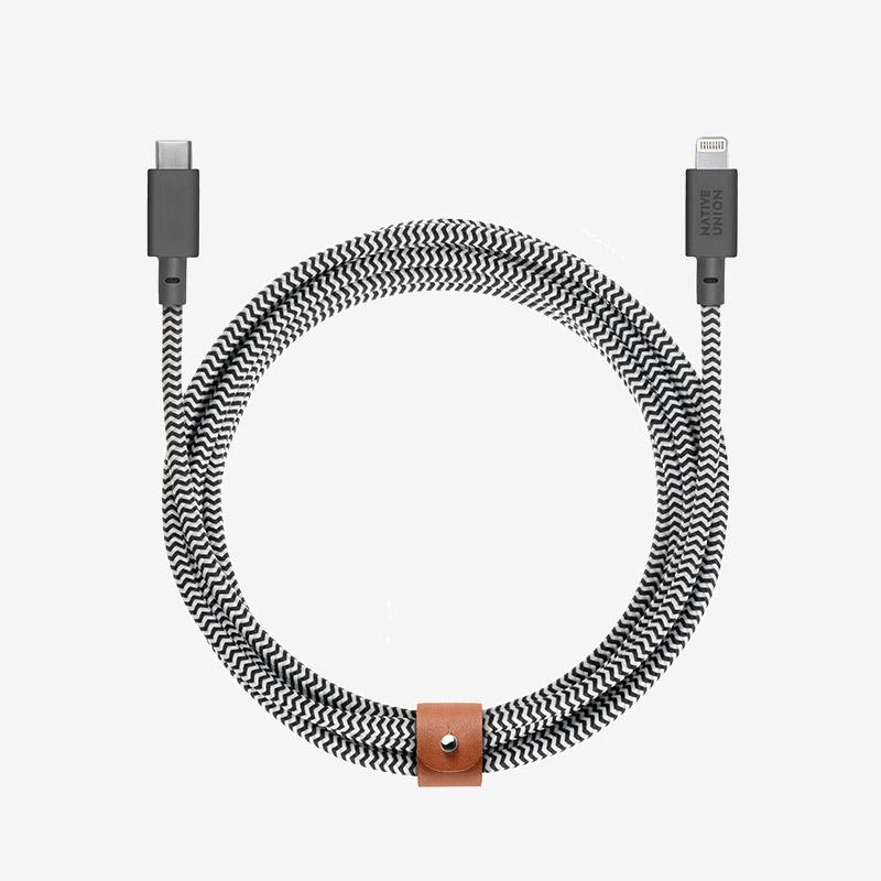Native Union - Belt Cable XL (USB-C to Lightning) #color_zebra