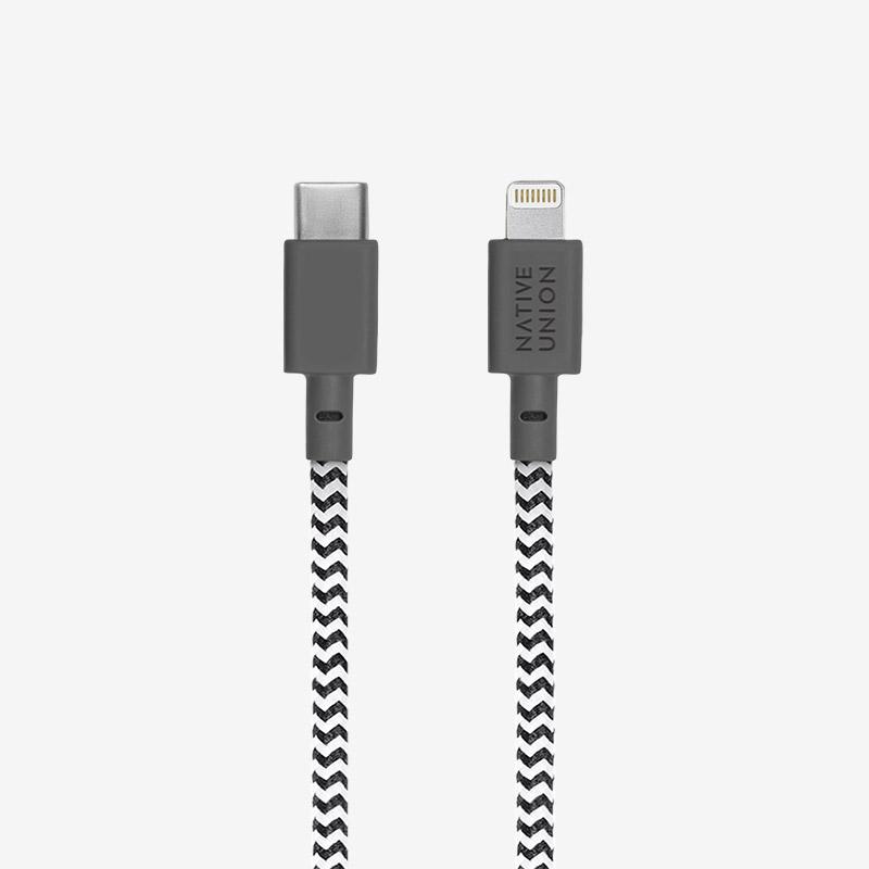 Native Union - Belt Cable XL (USB-C to Lightning) #color_zebra